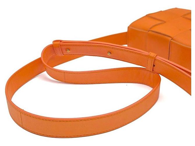 Bottega Veneta Borsa Cassette Arancione - vista 5