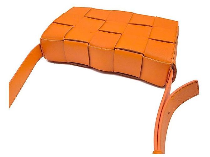 Bottega Veneta Borsa Cassette Arancione - vista 6