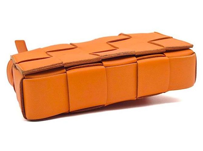 Bottega Veneta Borsa Cassette Arancione - vista 7