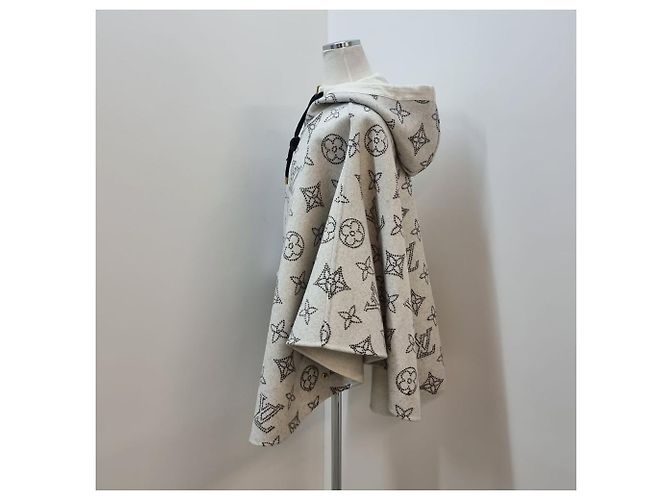 Louis Vuitton Capa con Capucha de Lana Reversible Multicolor - vista 5