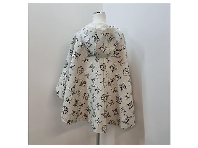 Louis Vuitton Capa con Capucha de Lana Reversible Multicolor - vista 6