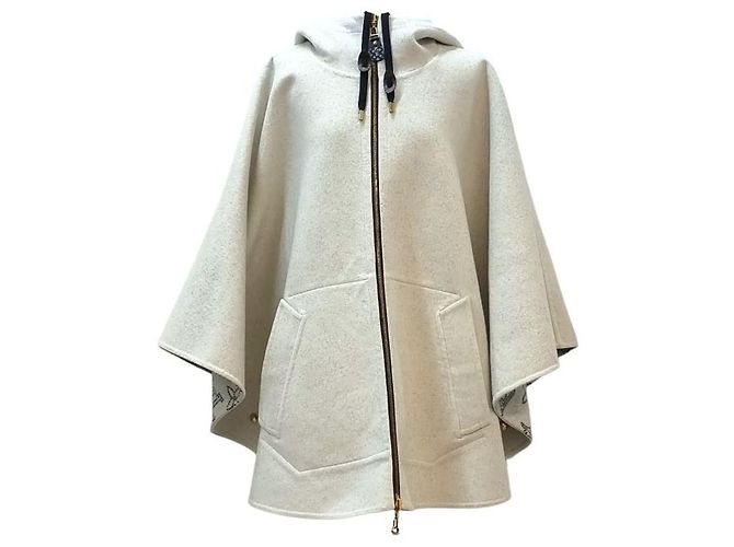 Louis Vuitton Capa con Capucha de Lana Reversible Multicolor - vista 7