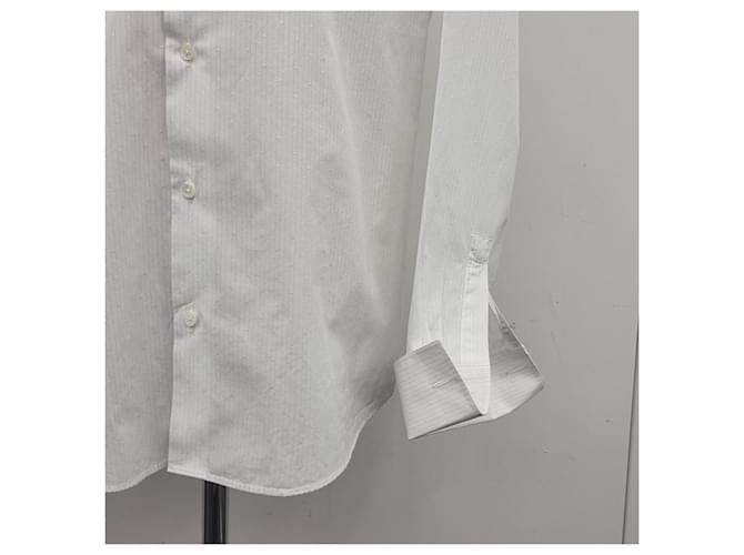 Hermès Gestreiftes Baumwollhemd Silber - Ansicht 5