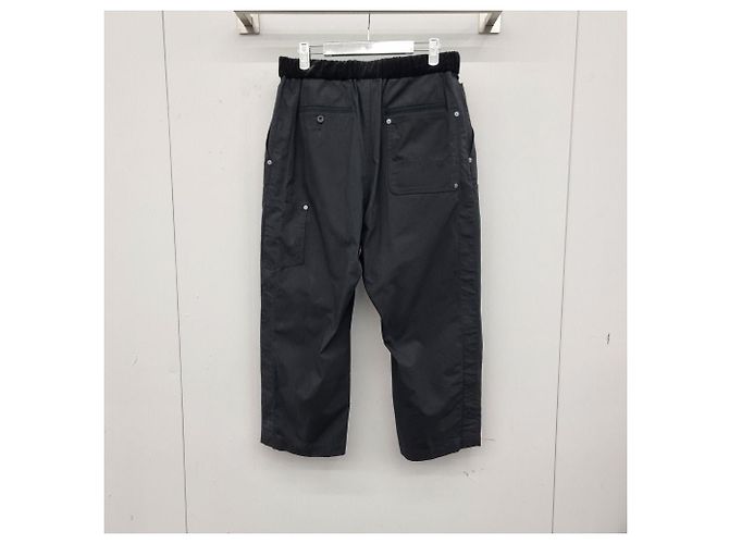 Sacai Cotton Oxford Work Pants Black - view 7