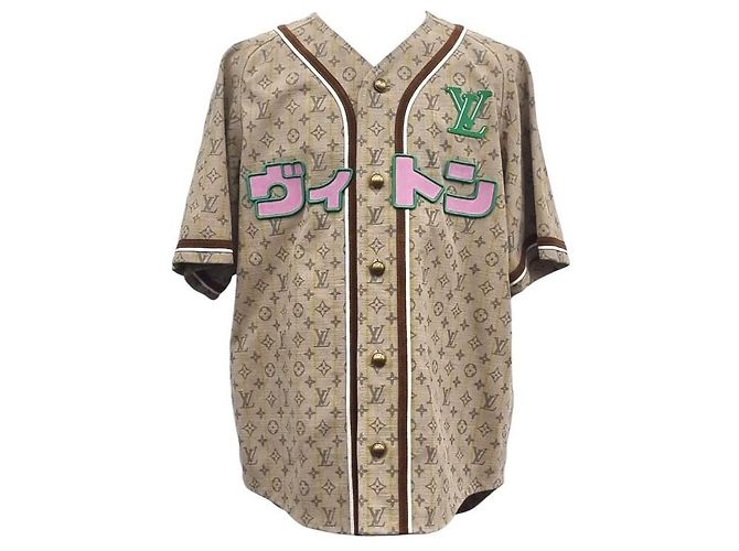 Louis Vuitton Camicia da baseball in pelle non utilizzata Arancione - vista 4
