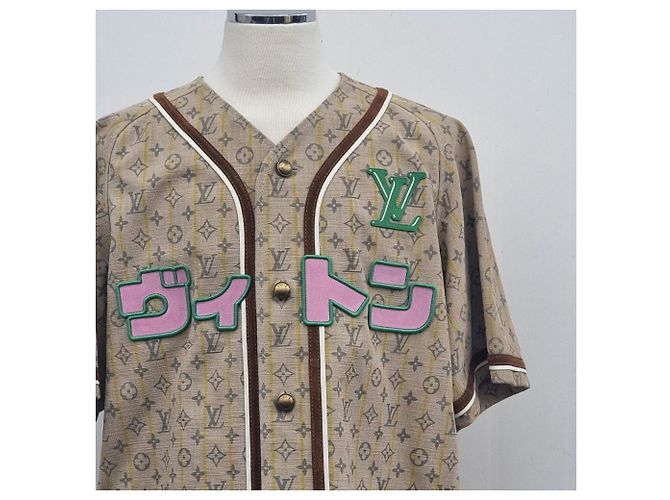 Louis Vuitton Camicia da baseball in pelle non utilizzata Arancione - vista 5