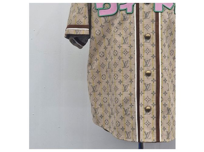Louis Vuitton Camicia da baseball in pelle non utilizzata Arancione - vista 6