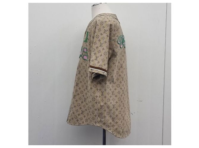 Louis Vuitton Camicia da baseball in pelle non utilizzata Arancione - vista 7