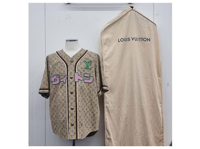 Louis Vuitton Camicia da baseball in pelle non utilizzata Arancione - vista 9