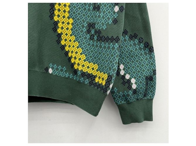 Louis Vuitton Unbenutztes Sweatshirt mit Rundhalsausschnitt aus Baumwoll-Jacquard Schwarz - Ansicht 7