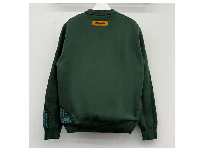 Louis Vuitton Unbenutztes Sweatshirt mit Rundhalsausschnitt aus Baumwoll-Jacquard Schwarz - Ansicht 8