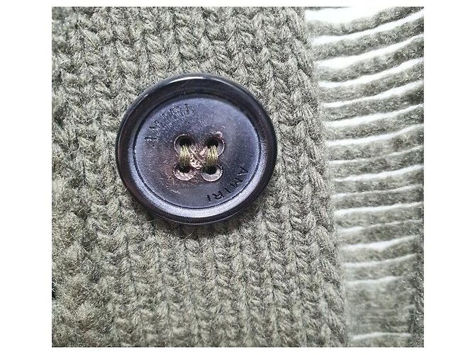 Amiri Distressed Wool Cashmere Cardigan Black - view 3