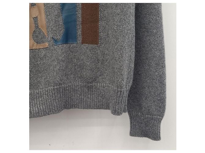 Hermès Multi-Color Leather Patch Cashmere Turtleneck Knit Black - view 7