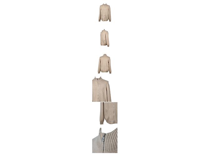 Brunello Cucinelli Strickjacke mit Reißverschluss aus Kaschmirwolle RJMXPWCN Braun - Ansicht 2