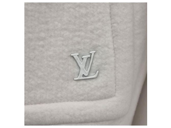 Louis Vuitton Wool Cashmere Wrap Coat White - view 5