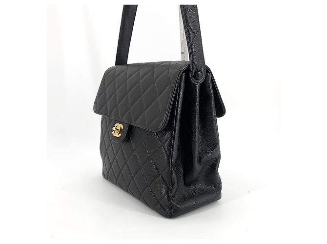 Chanel Borsa a tracolla reversibile Caviar Classic con patta Nero - vista 6