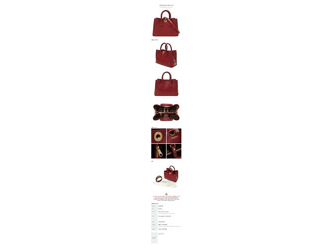 Burberry Vermont Check Leder Mini Tasche Rot - Ansicht 12