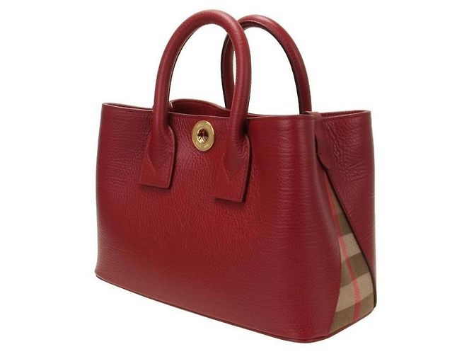 Burberry Vermont Check Leder Mini Tasche Rot - Ansicht 2