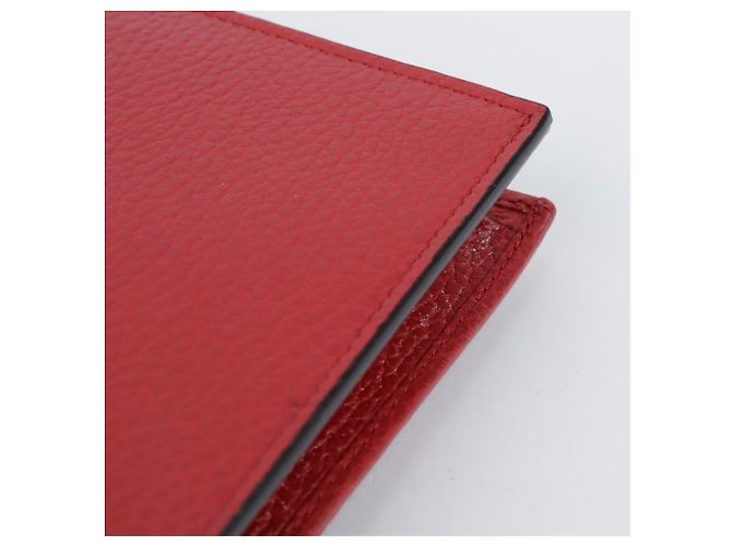 Gucci Mini bolso cartera con cadena de cuero entrelazado Rojo Roja - vista 8