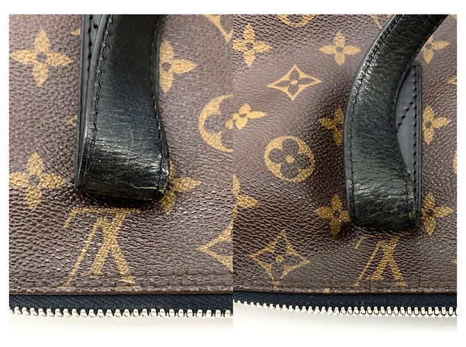 Louis Vuitton Tote e borsa a tracolla Kitaan in tela Monogram Macassar Multicolore - vista 9