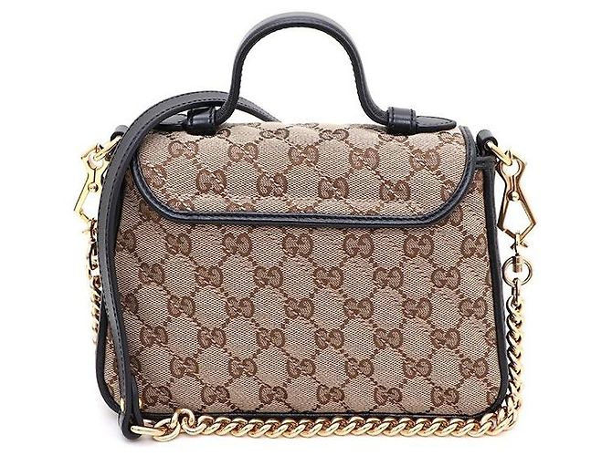 Gucci Borsa Tote Mini in tela Marmont Top Handle e borsa a tracolla - vista 3
