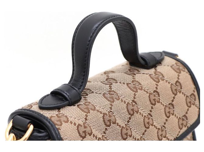 Gucci Borsa Tote Mini in tela Marmont Top Handle e borsa a tracolla - vista 4