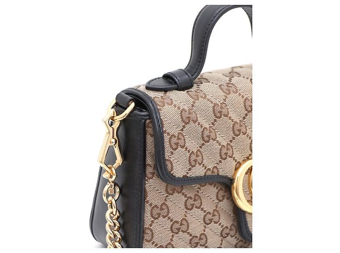 Gucci Borsa Tote Mini in tela Marmont Top Handle e borsa a tracolla - vista 5