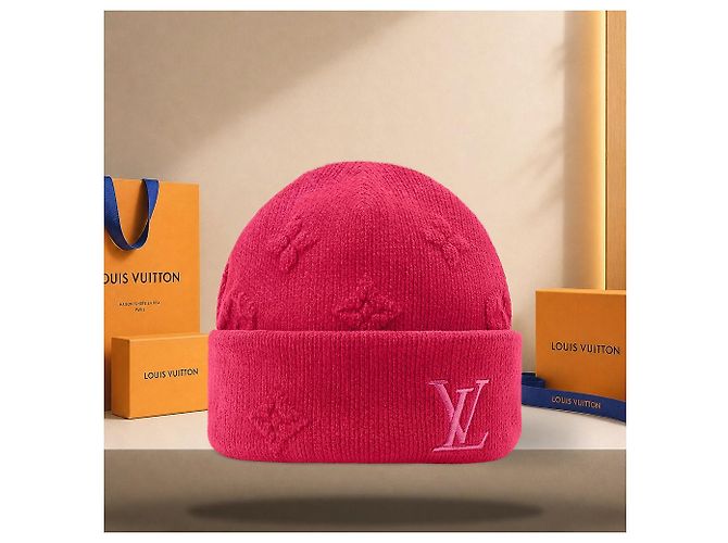 Louis Vuitton Gorro Monogram Heritage Rosa - vista 2