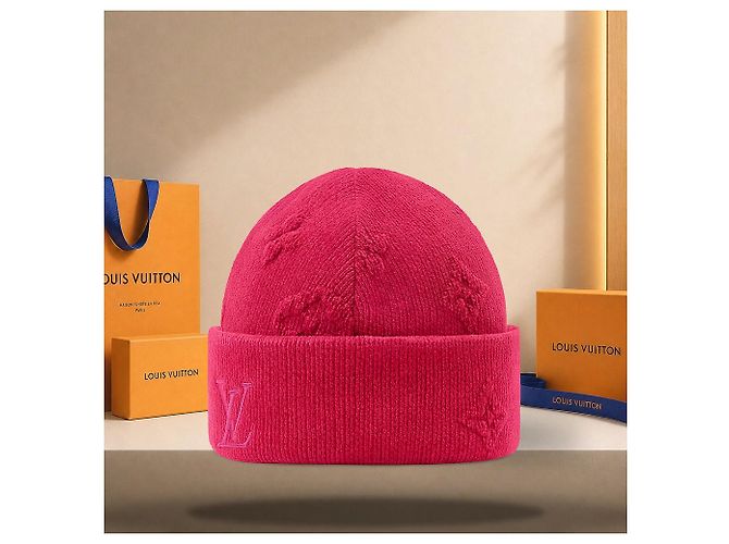 Louis Vuitton Gorro Monogram Heritage Rosa - vista 3