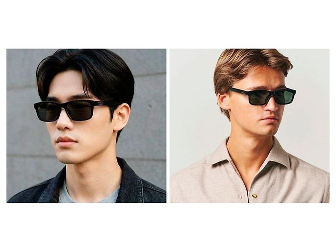 Gucci Rechteckige Unisex-Sonnenbrille aus Acetat Asian Fit Mehrfarben - Ansicht 3