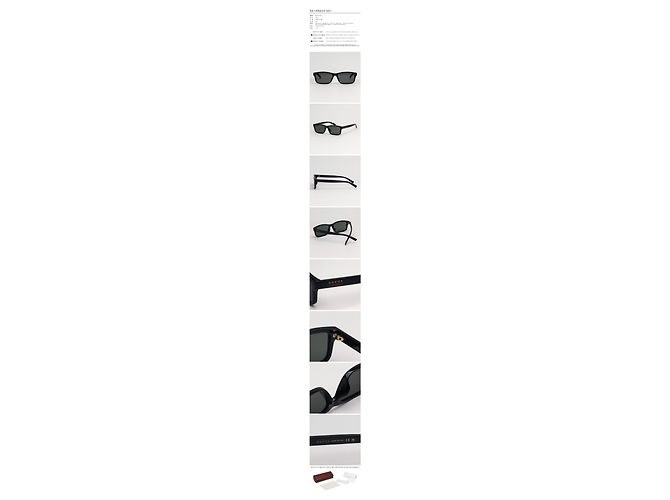 Gucci Rechteckige Unisex-Sonnenbrille aus Acetat Asian Fit Mehrfarben - Ansicht 4