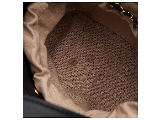 Chanel Piccola borsa tote in pelle di vitello nera con logo CC dorato Nero - vista 7