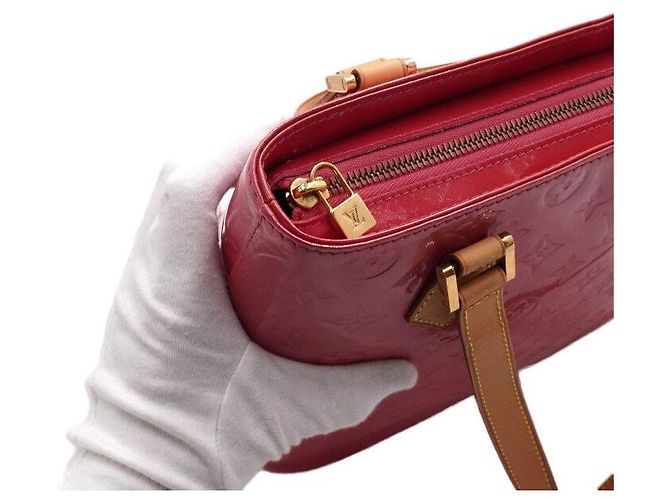Louis Vuitton Borsa Tote Houston Monogram Vernis Rosa - vista 10