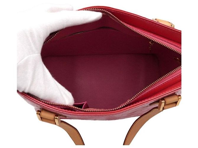 Louis Vuitton Borsa Tote Houston Monogram Vernis Rosa - vista 5