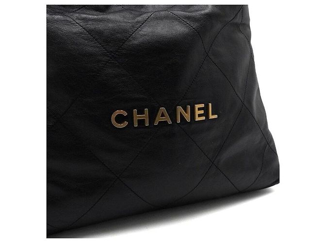Chanel Borsa a tracolla in metallo dorato media Nero - vista 11