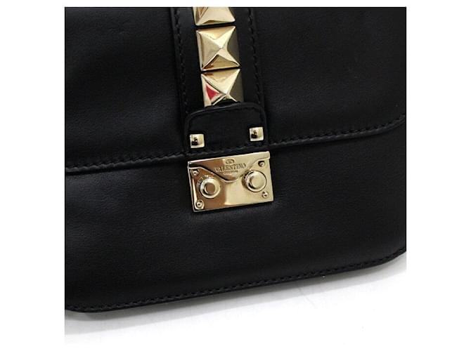 Valentino Borsa a Spalla e Borsa a Tracolla Rockstud Gold Chain Nero - vista 13