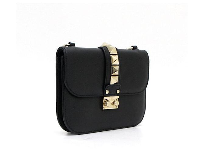 Valentino Borsa a Spalla e Borsa a Tracolla Rockstud Gold Chain Nero - vista 3