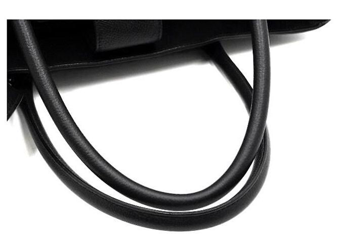 Chanel Borsa Tote Surf in pelle di vitello nera con CC argento, borsa a tracolla Nero - vista 12