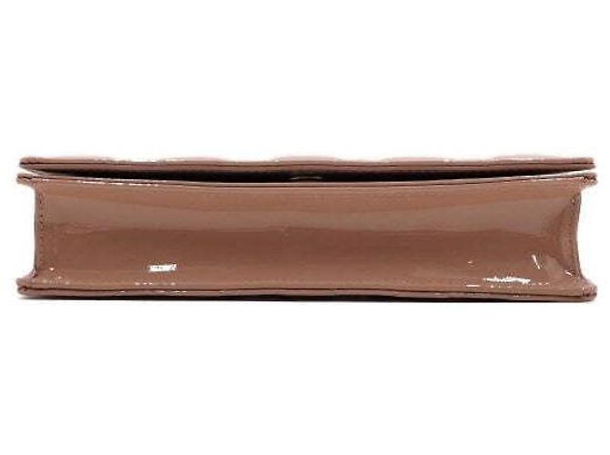 Clutch Lady Dior Rose Canvas Patent con tracolla a catena dorata Nero - vista 9