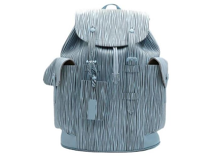 Louis Vuitton Zaino Christopher MM azzurro per uomo Blu - vista 2