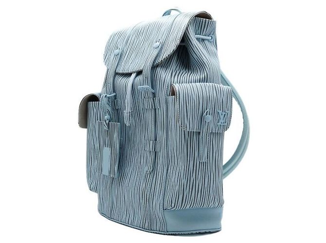 Louis Vuitton Zaino Christopher MM azzurro per uomo Blu - vista 3