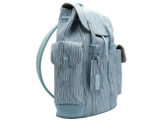 Louis Vuitton Zaino Christopher MM azzurro per uomo Blu - vista 4