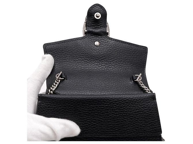 Gucci Mini borsa tote Dionysus con manico superiore e tracolla a catena argentata - vista 7
