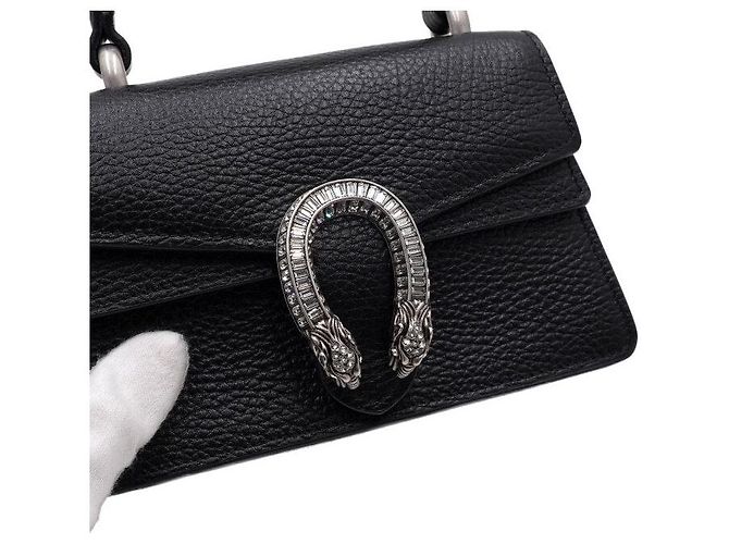 Gucci Mini borsa tote Dionysus con manico superiore e tracolla a catena argentata - vista 9