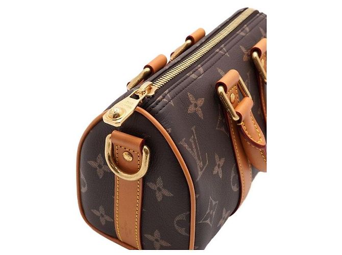 Louis Vuitton Keepall Bandoulière in pelle di vitello Monogram Soft Multicolore - vista 7