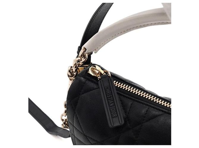Dior Borsa Hobo e Borsa a tracolla VIBE in agnello nero - vista 11