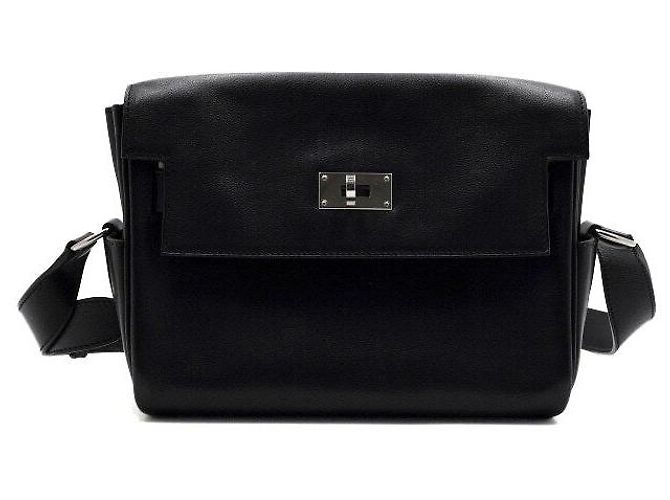 Hermès Borsa a tracolla messenger Sack Kelly PM Evergrain Noir Crossbody Nero - vista 2
