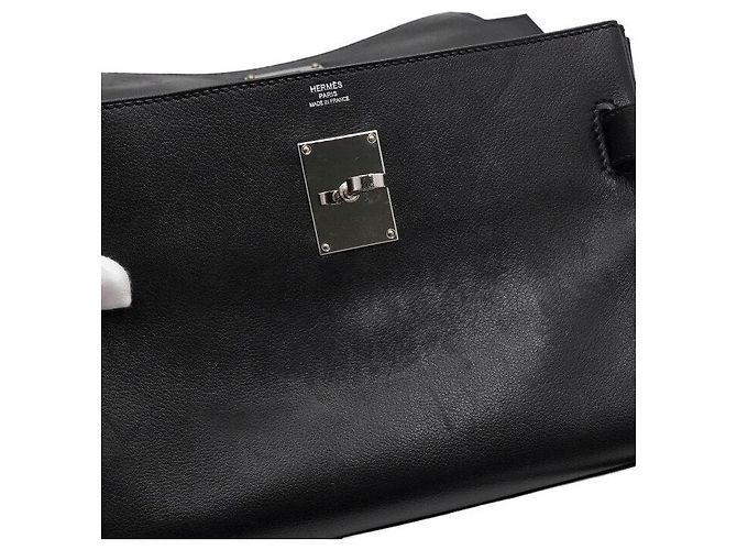 Hermès Borsa a tracolla messenger Sack Kelly PM Evergrain Noir Crossbody Nero - vista 9