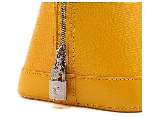 Louis Vuitton Leder Alma GM Tote Bag Gelb - Ansicht 10