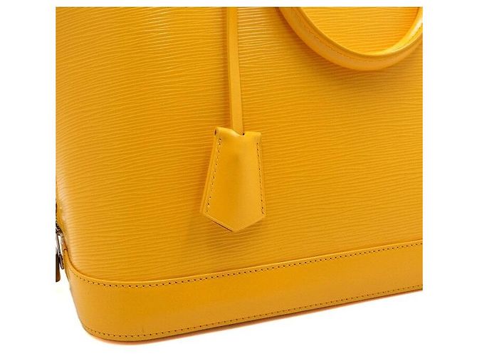 Louis Vuitton Leder Alma GM Tote Bag Gelb - Ansicht 11